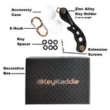 Shop key holder compact key organizer multitool keychain and bottle opener including durable zinc frame black anti loosening spacers screws by keykaddie