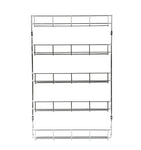 EXERZ Herb and Spice Rack 5 Tiers - Kitchen Cabinet Shelf Organizer for Jars, Perfect Space Saving and Storage. Wall mountable or Cupboard Door Fitting (Fixings Included) (5 Tiers EXSR004-5)