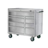 Viper Tool Storage V412409SSR 41" 9-Drawer Rolling Cabinet, 41 x 24, Stainless Steel