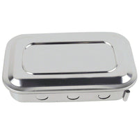 Finlon Medical Stainless Steel Sterilizer Sterilization Box Square Dish With Lid Dental Instruments