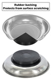 Drixet 5-3/4” Large Magnetic Parts Tray, Nut and Bolt Round Stainless Steel Bowl | Useful for Screws, Nails, Wrenches, Pins, etc.