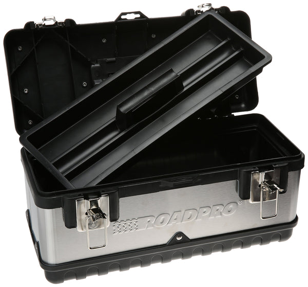 RoadPro SST00715 15" Stainless Steel Tool Box with Removable Tray