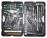 Buy now force taiwan 41421 master combination automotive mechanic home garage professional heavy duty tool set 142 pc cr v steel 1 4 3 8 1 2 drive ratchet