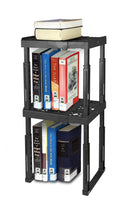 Save tools for school locker shelf adjustable width 8 12 1 2 and height 9 3 4 14 stackable and heavy duty holds 40 lbs per shelf black double