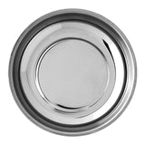 totalElement 4 1/4 Inch Round Magnetic Parts Tray, Heavy-Gauge Polished Stainless Steel with Non-Toxic Lead-Free Rubber Base (2 Pack)