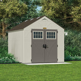 Save suncast 8 x 10 tremont storage shed outdoor storage for backyard tools and accessories all weather resin material transom windows and shingle style roof