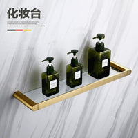 304 Stainless Steel Corner Shelf Organizer Brushed Gold Bathroom Hardware Ser Bathrom Shower Shelf Wall Mounted