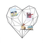 1 Pc Iron Metal Mesh Storage Shelf Organizer Rack Photos Home Wall Mounted Heart-shaped Decorative Holders